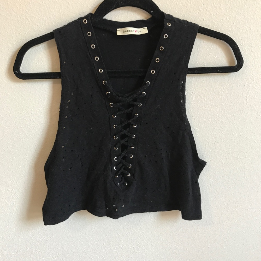 Lace Up Crop Top